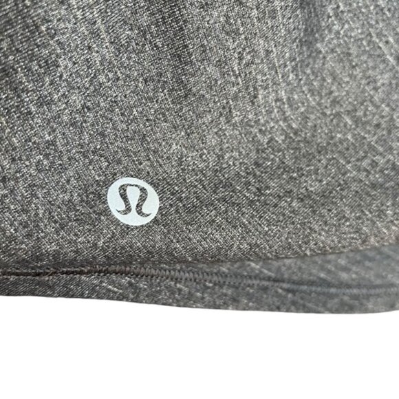 Lululemon Scoop Neck Pleated Back Athletic Tank Gray Black Size 6 - Picture 8 of 10